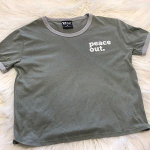 “Peace Out” T-shirt, size small